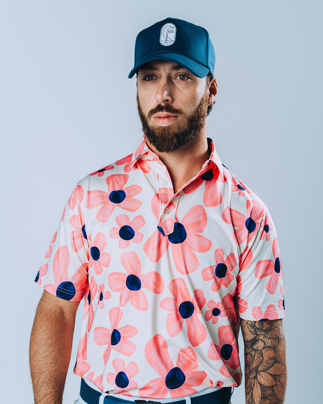 Big Floral Performance Polo