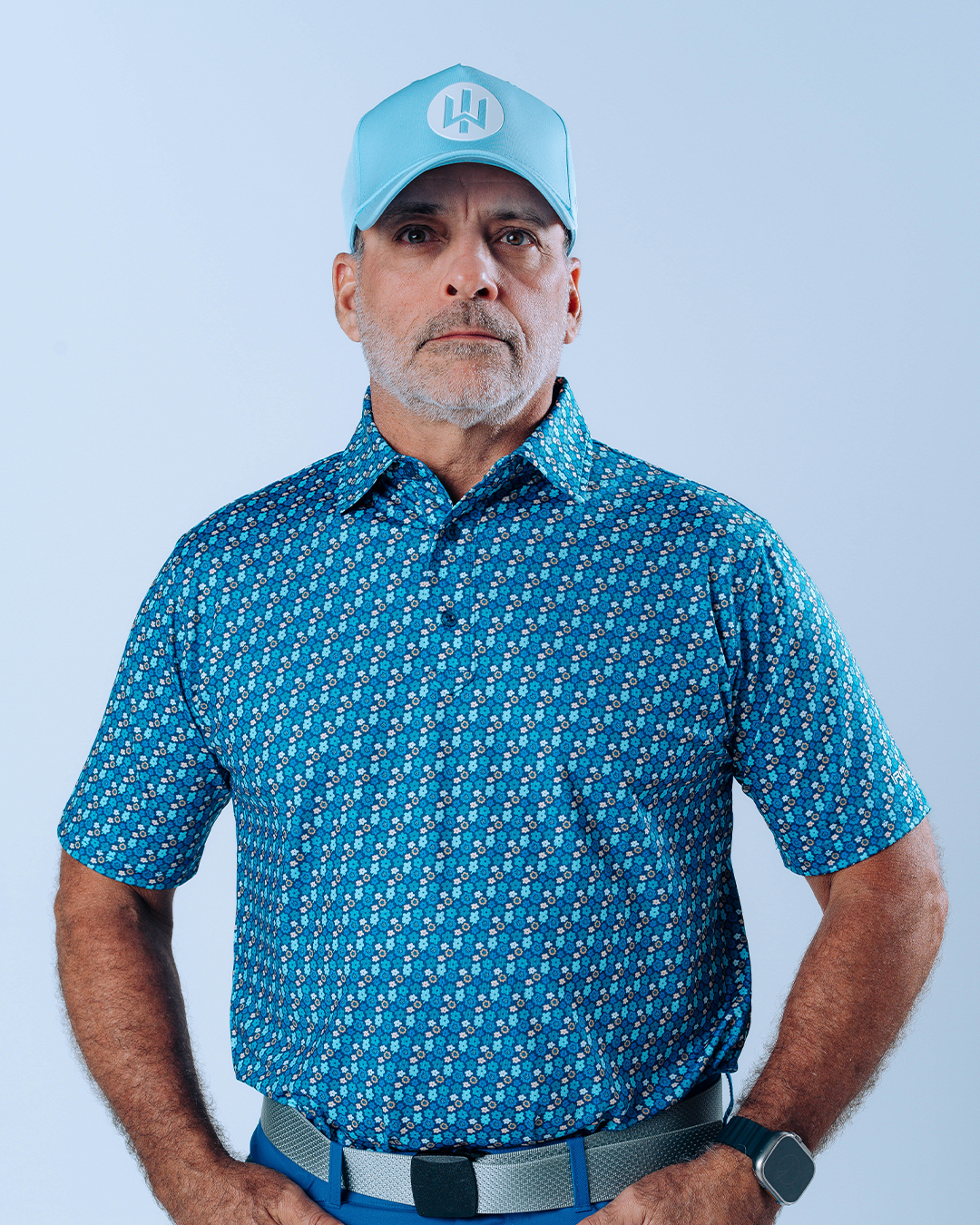 Small Floral Performance Polo