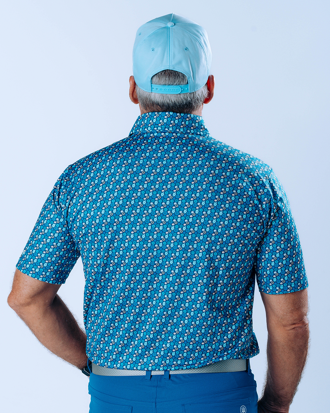 Small Floral Performance Polo